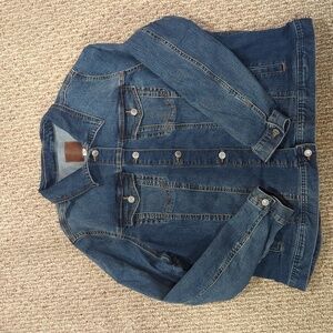 Maurices Women's Plus Size Denim Jean Jacket - 2x - Dark Sandblast